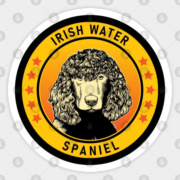 Irish Water Spaniel Dog Portrait Sticker by millersye